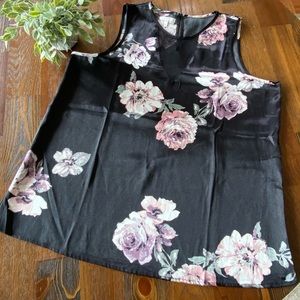 Maurices Satin Floral Shell Tank